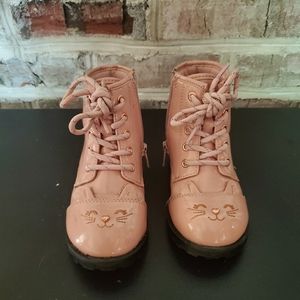 Pink Patent boots 8 Toddler